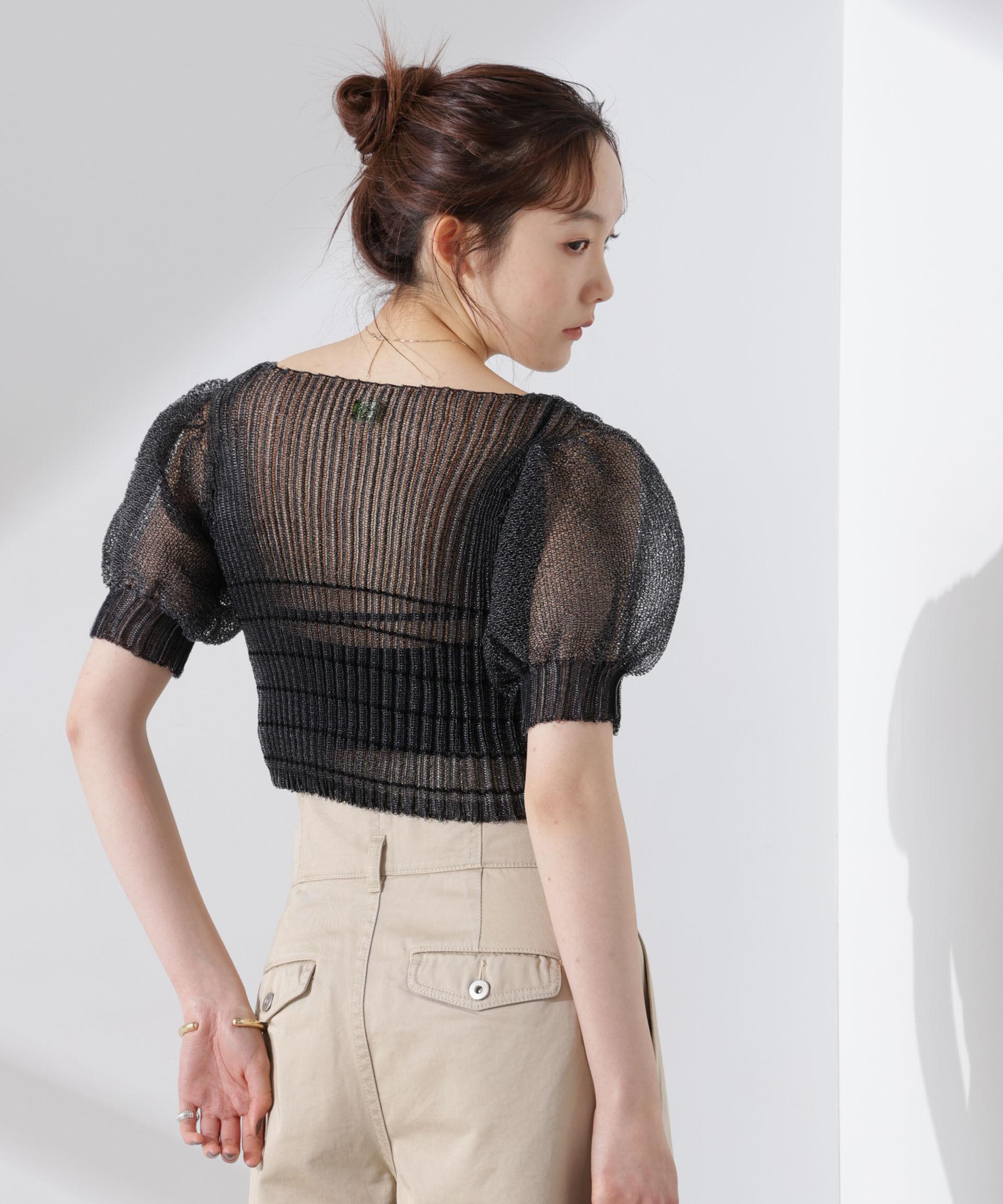 nano･universe「ODAKHA/specter puff sleeve P/O」|ニット・セーター|