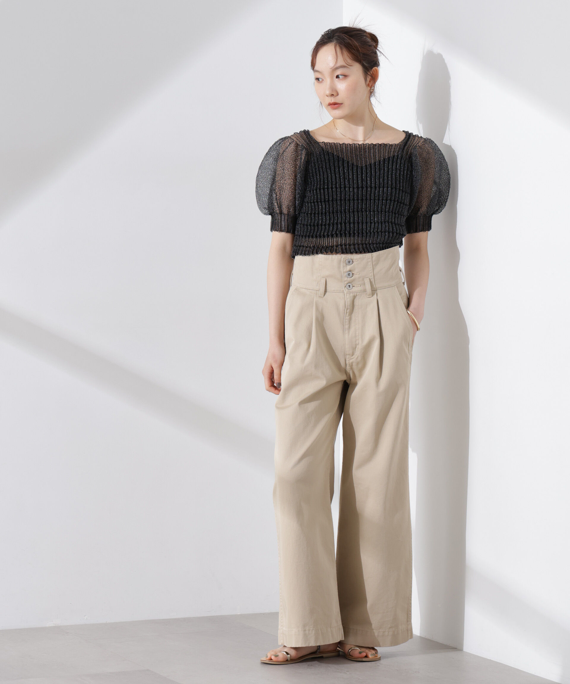 nano･universe「ODAKHA/specter puff sleeve P/O」|ニット・セーター|