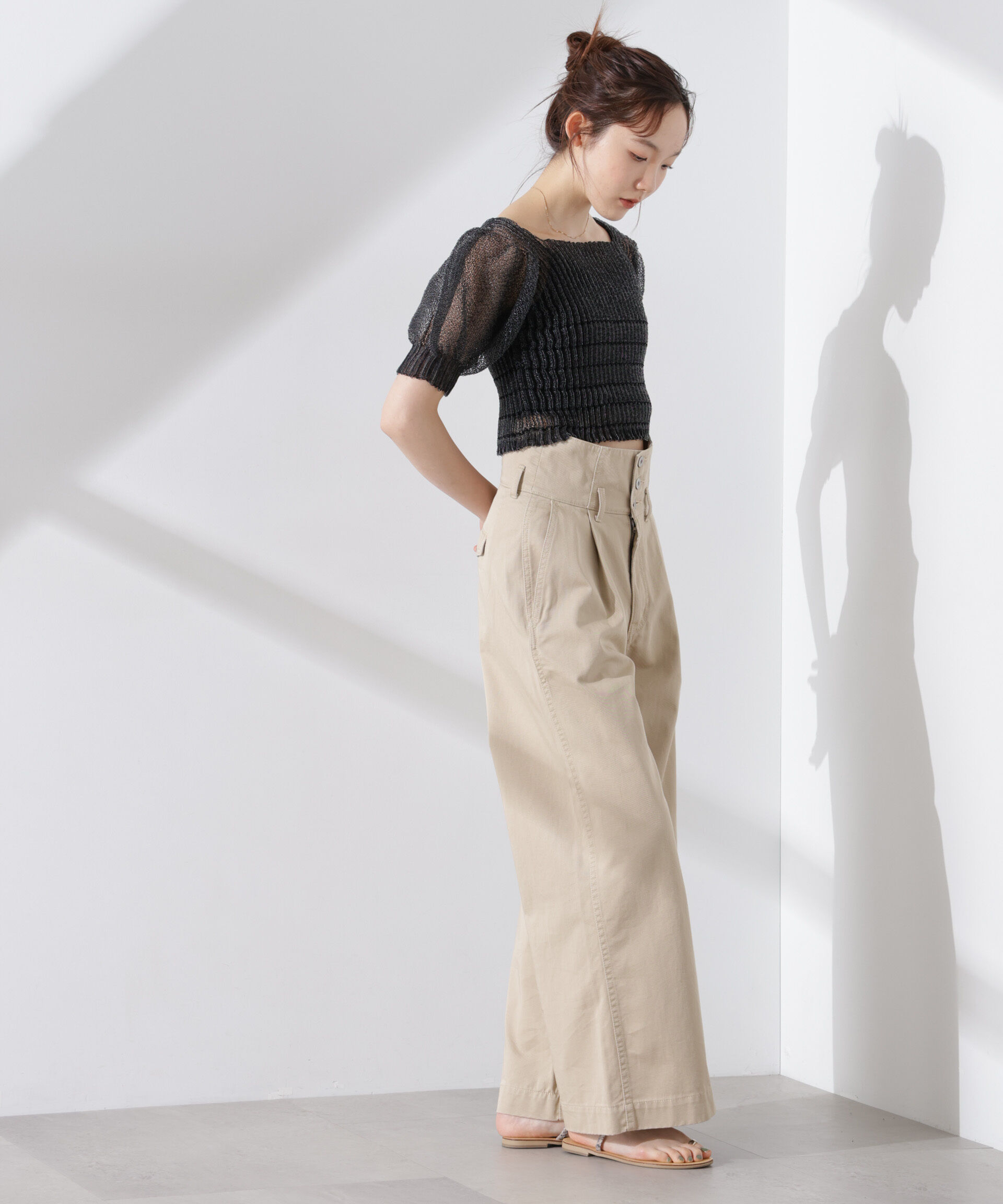 nano･universe「ODAKHA/specter puff sleeve P/O」|ニット・セーター|