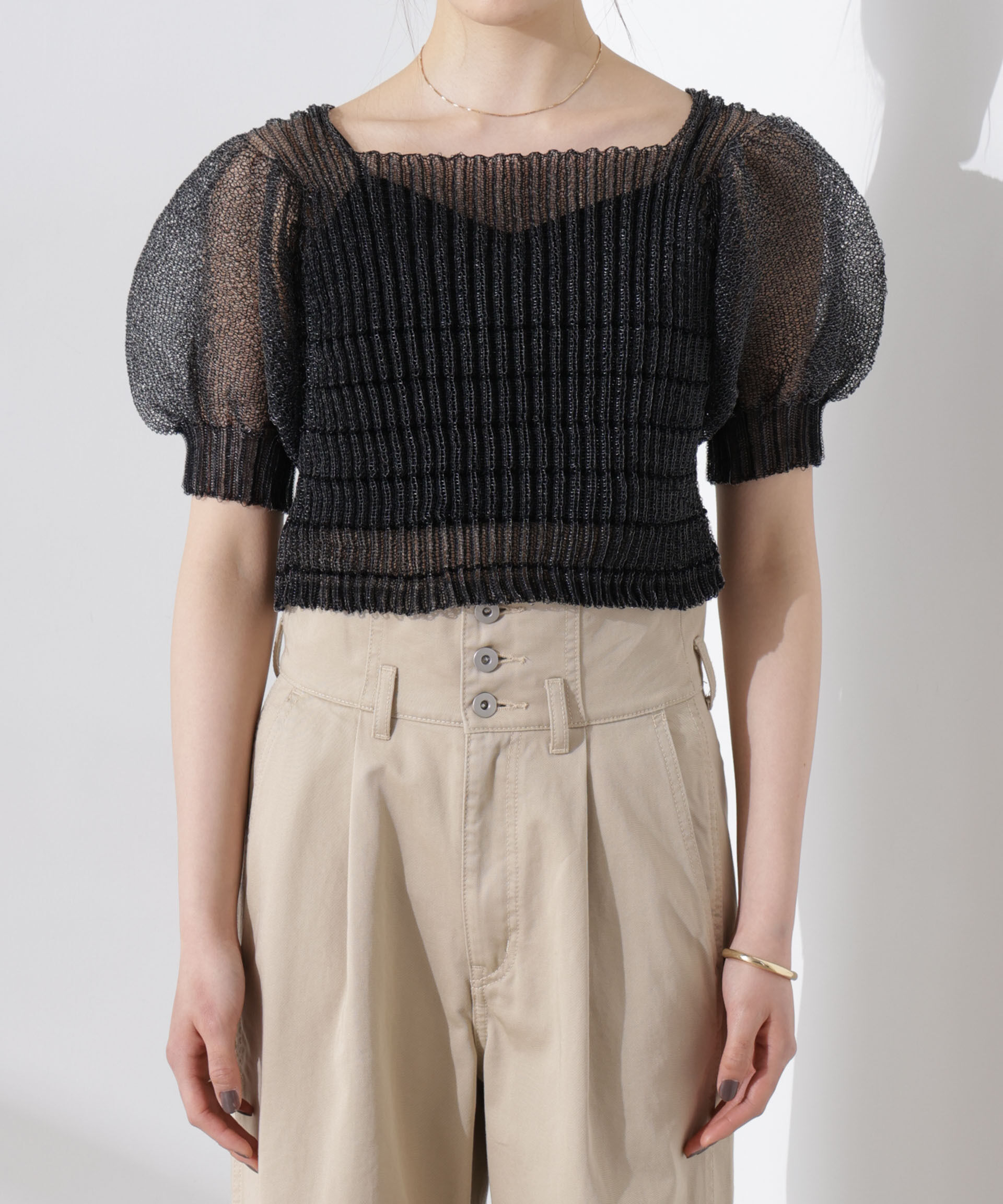 nano･universe「ODAKHA/specter puff sleeve P/O」|ニット・セーター|