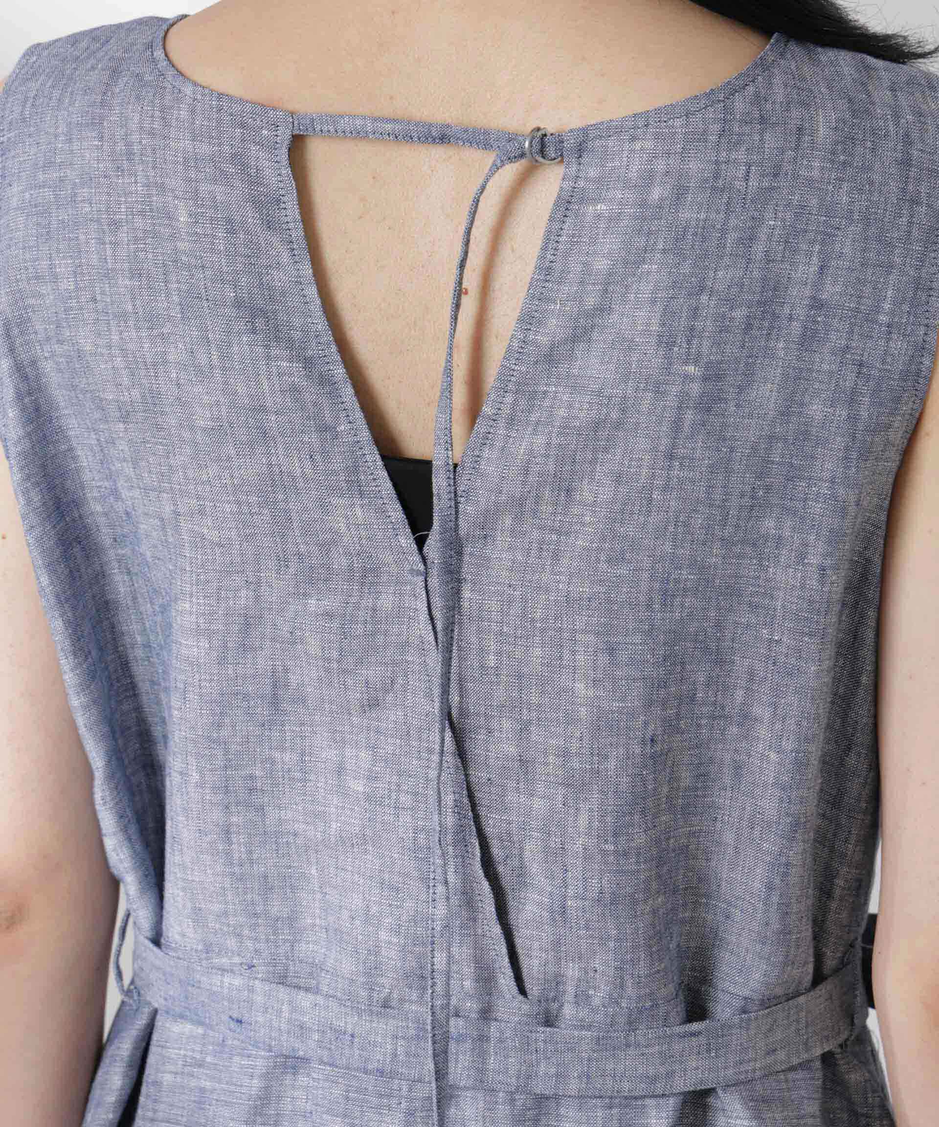 nano･universe「ヨーロピアンフラックス Aラインノースリーブワンピース」|ワンピース|