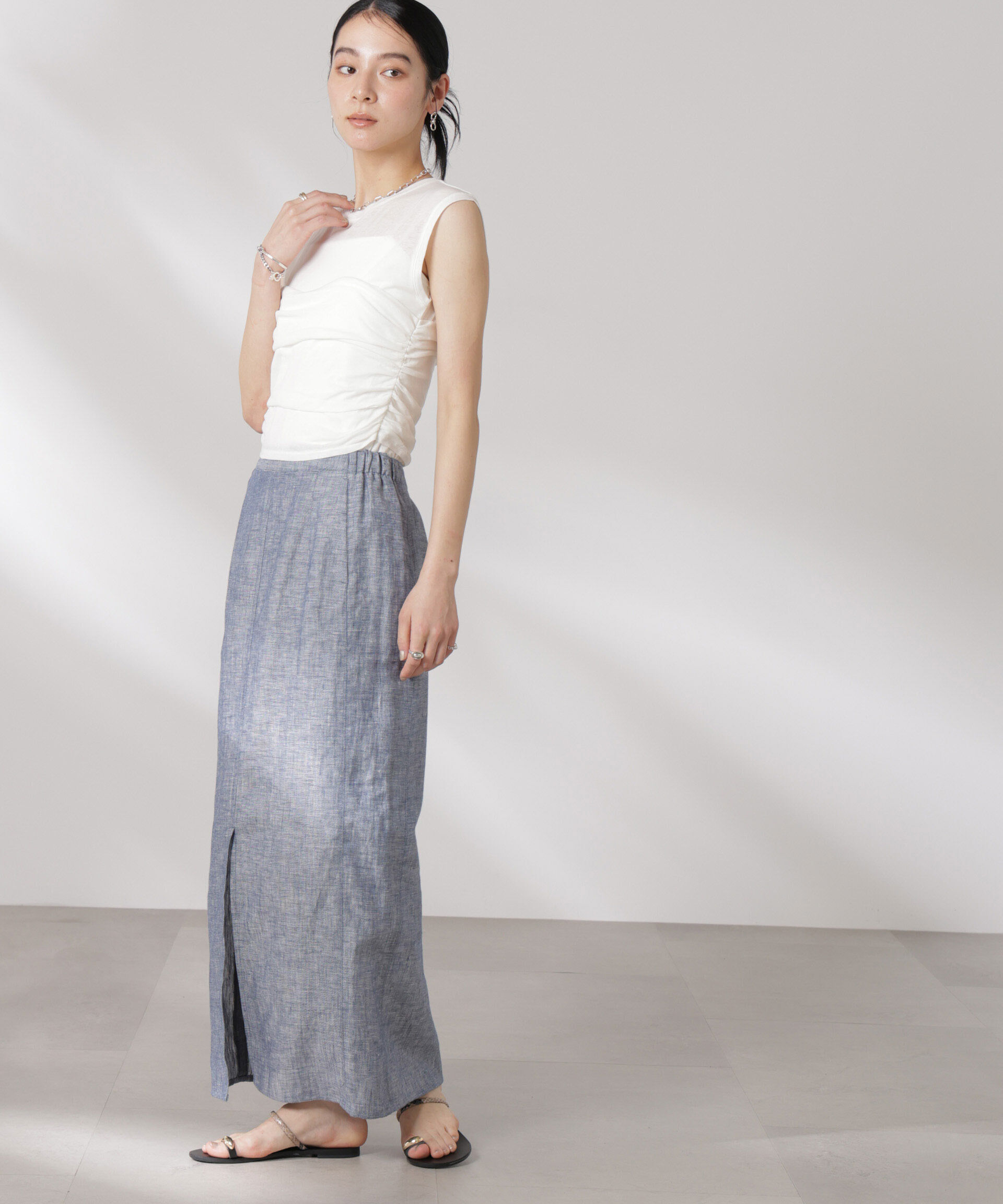 nano･universe「ドッキングビスチェシアートップス」|Tシャツ・カットソー|