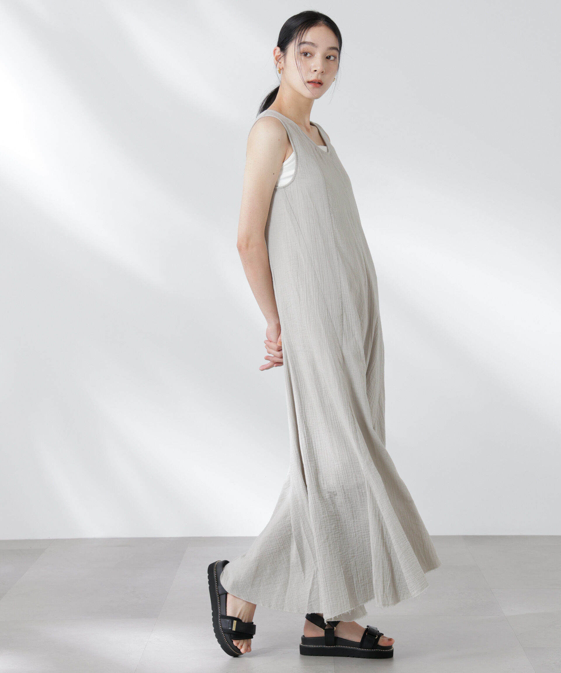 nano･universe「GREYCHORD/ASHLEY スリーブレスドレス」|ワンピース|