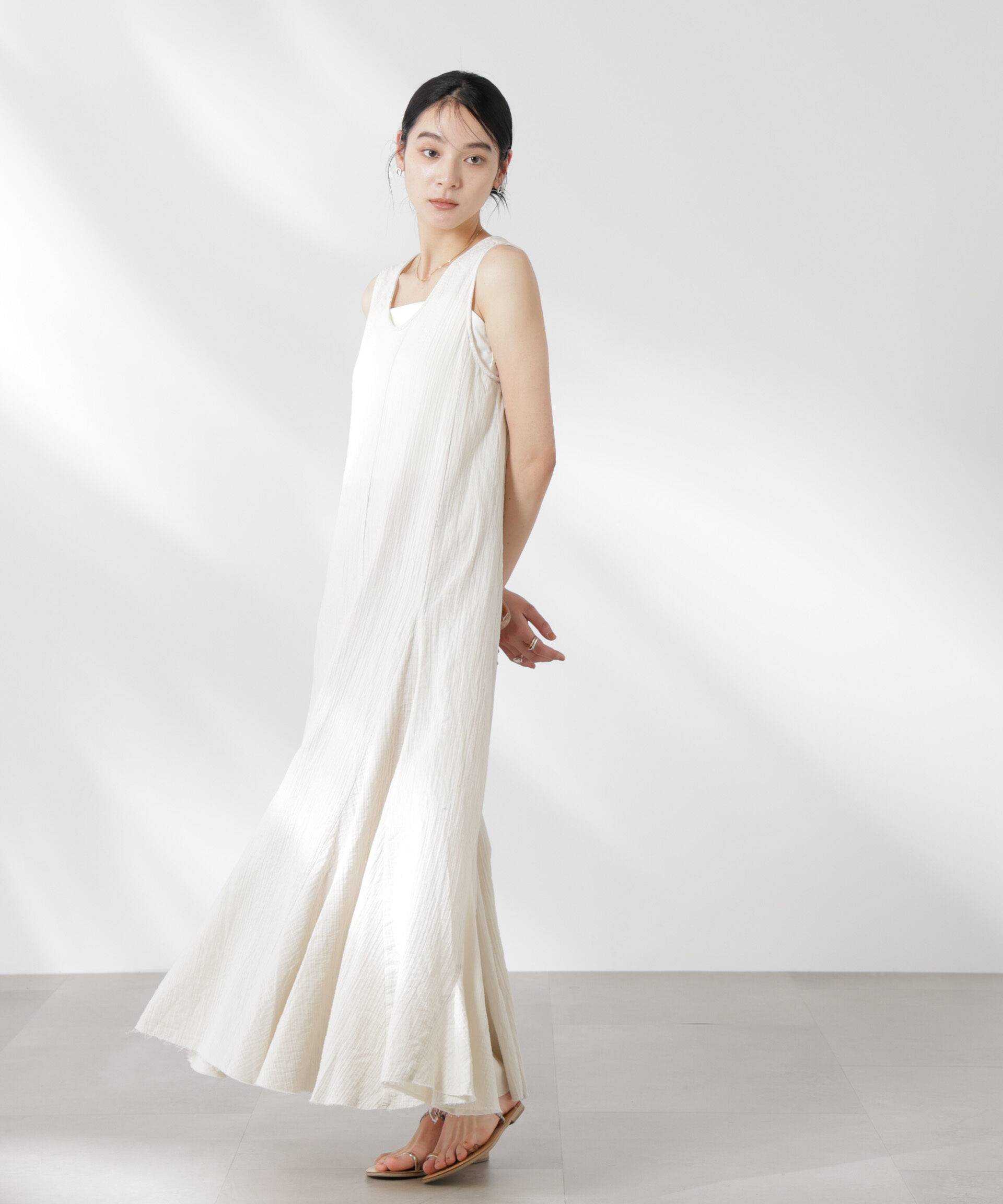 nano･universe「GREYCHORD/ASHLEY スリーブレスドレス」|ワンピース|