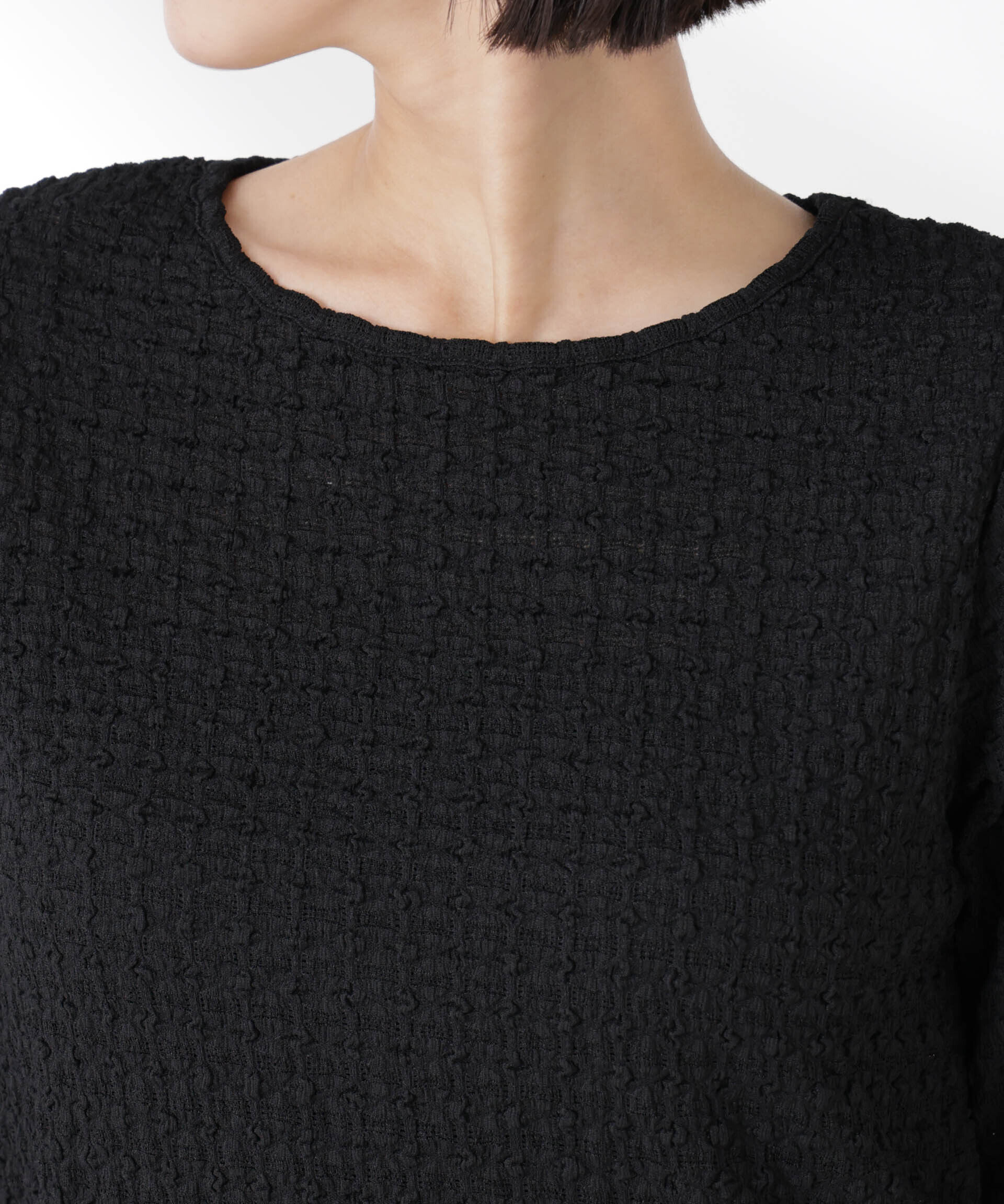 nano･universe「カットサッカークルーネックTシャツ」|Tシャツ・カットソー|