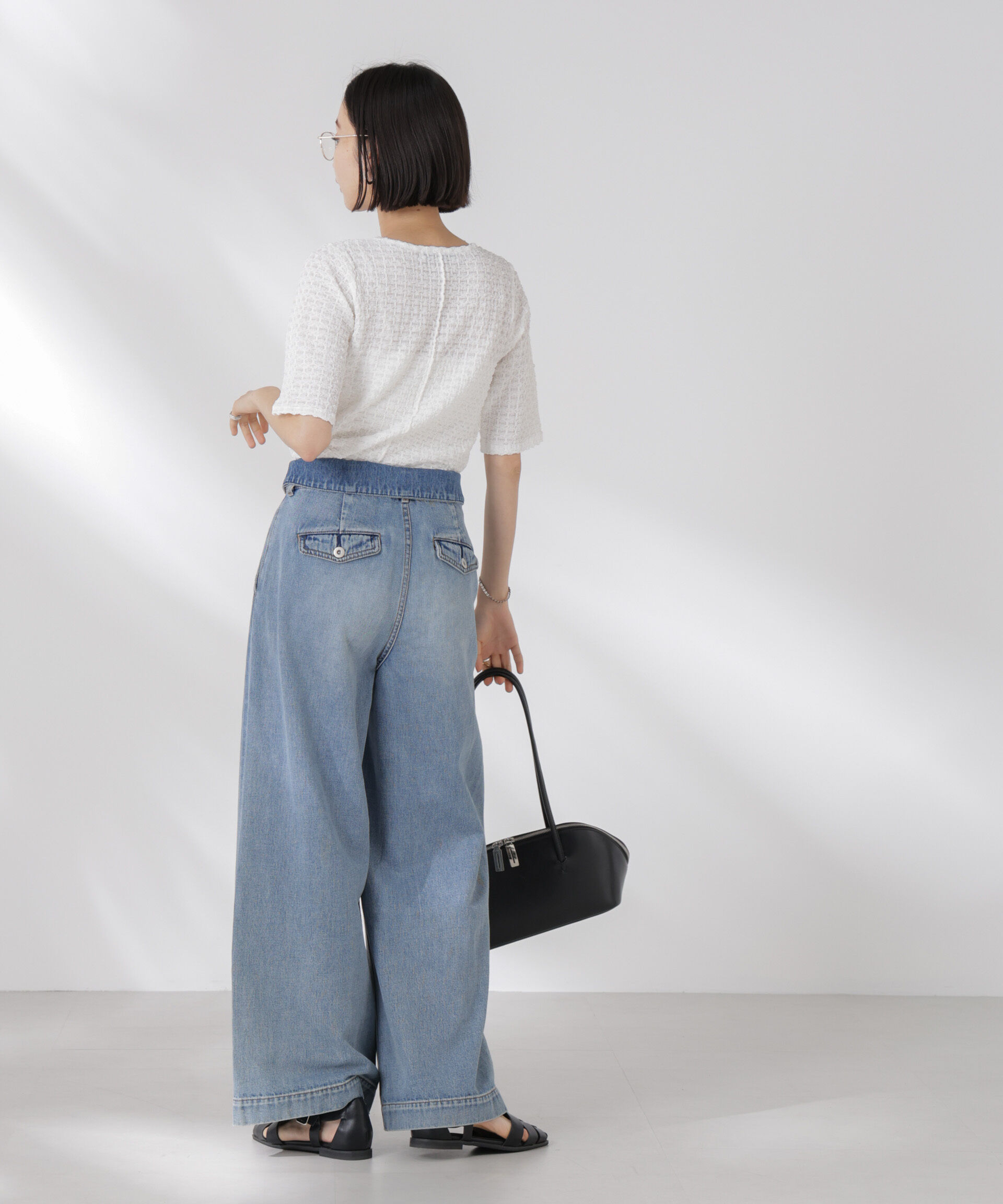 nano･universe「カットサッカークルーネックTシャツ」|Tシャツ・カットソー|