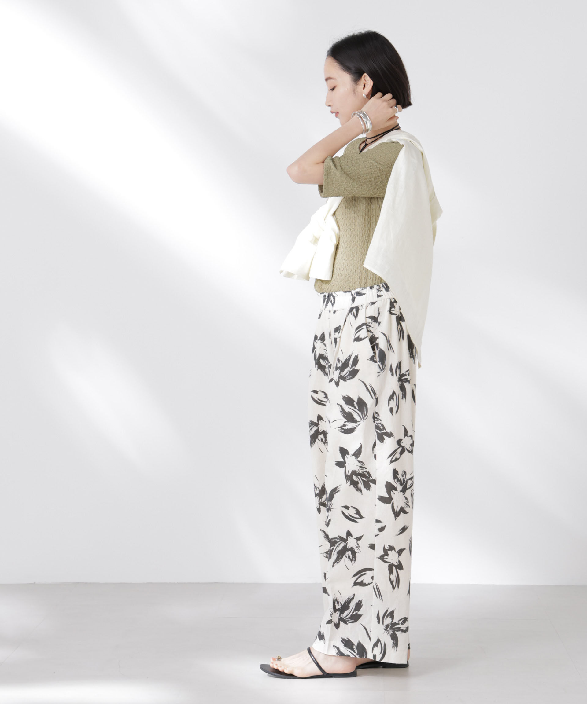 nano･universe「カットサッカークルーネックTシャツ」|Tシャツ・カットソー|