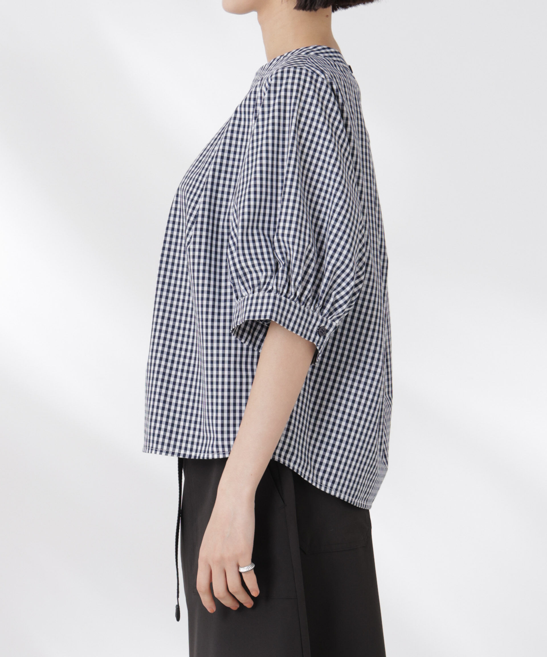 nano･universe「ボリュームスリーブタックブラウス」|シャツ・ブラウス|