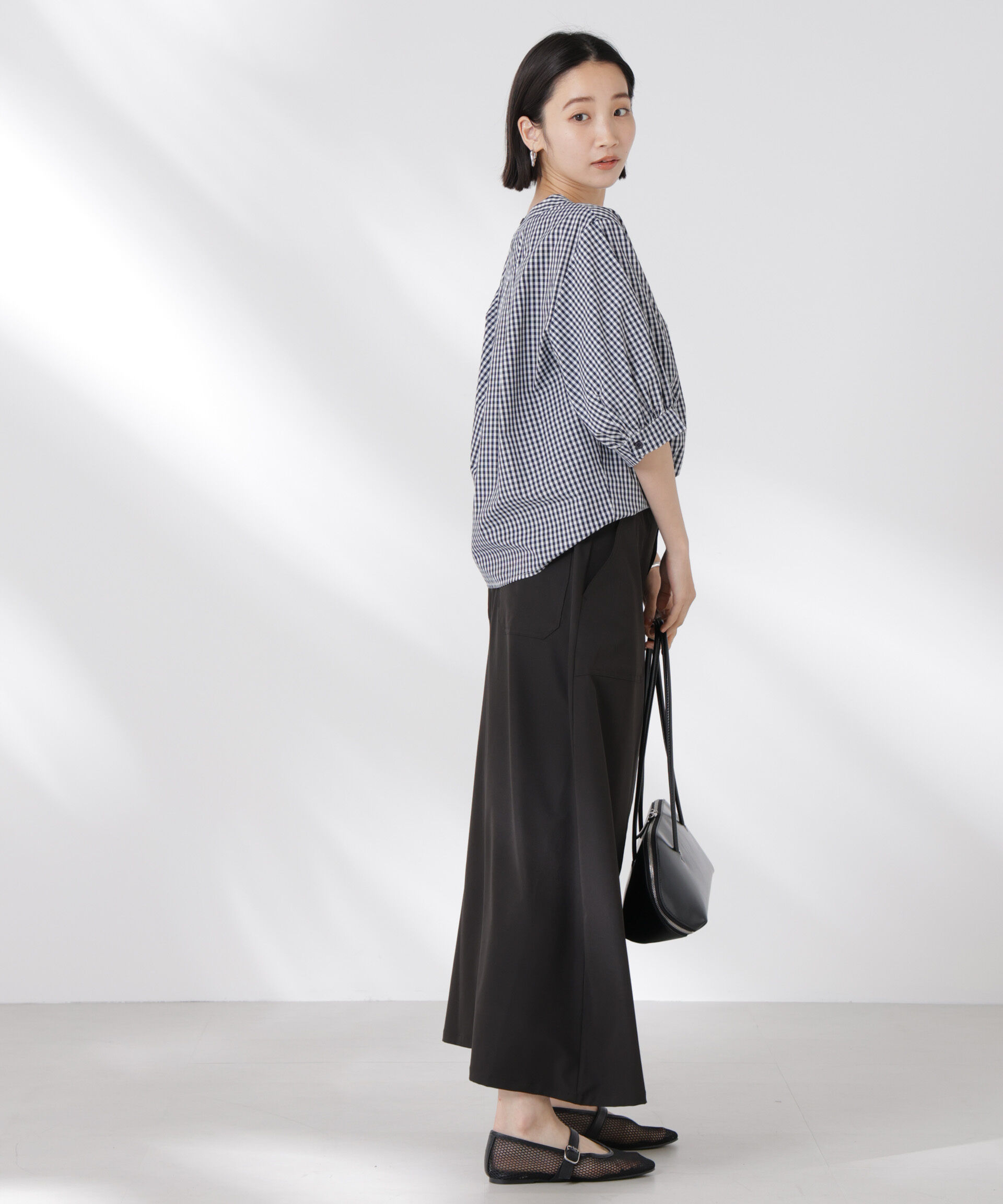 nano･universe「ボリュームスリーブタックブラウス」|シャツ・ブラウス|