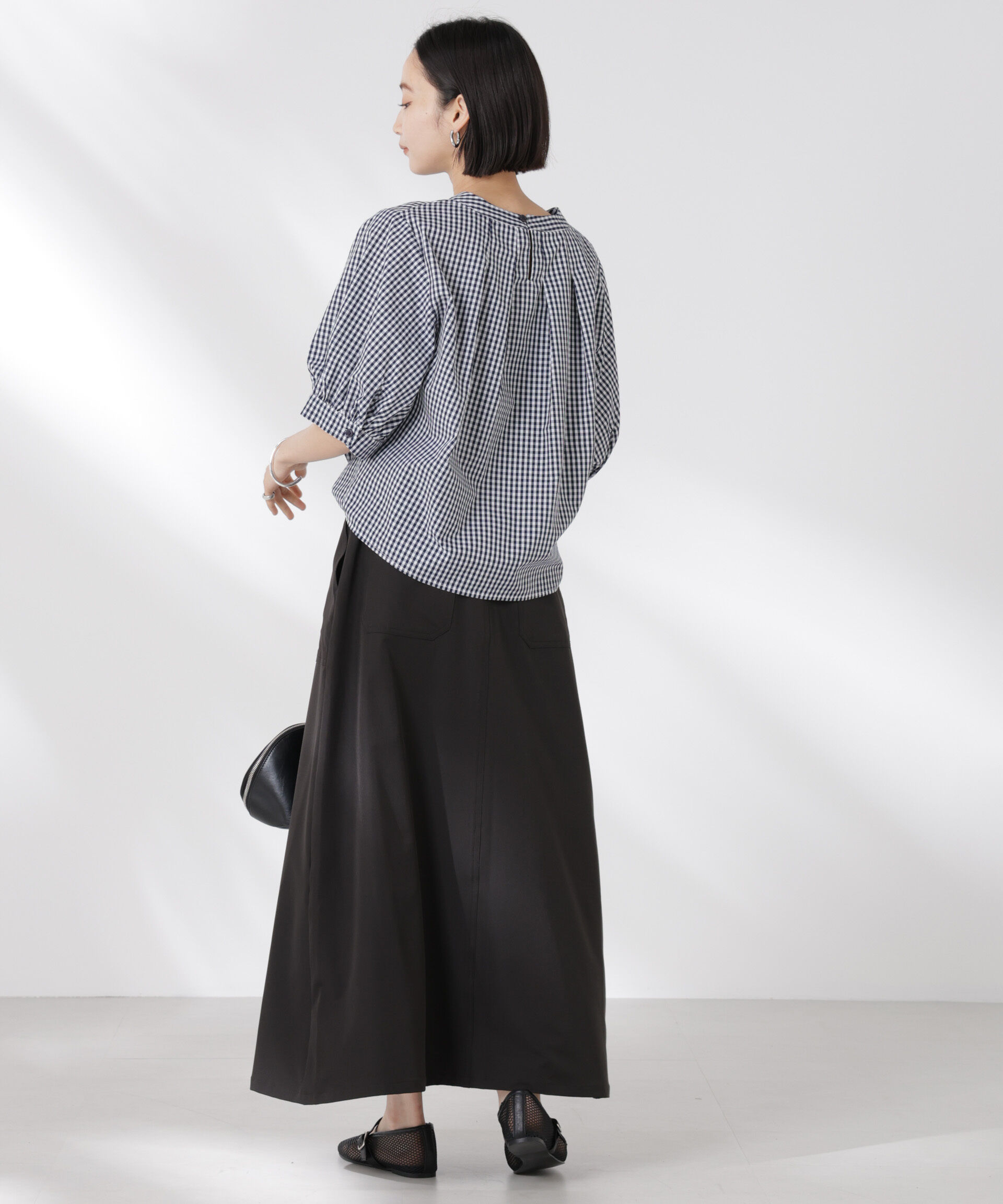 nano･universe「ボリュームスリーブタックブラウス」|シャツ・ブラウス|