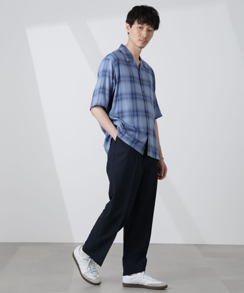 nano･universe「オリジナルパターンオンブレーシャツ 半袖」|シャツ・ブラウス|