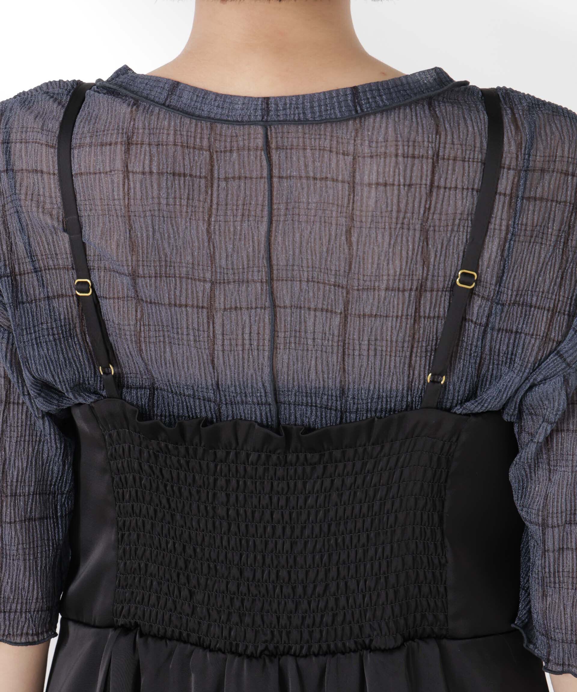 nano･universe「ペムラムディティールサテンキャミソールオールインワン」|ワンピース|