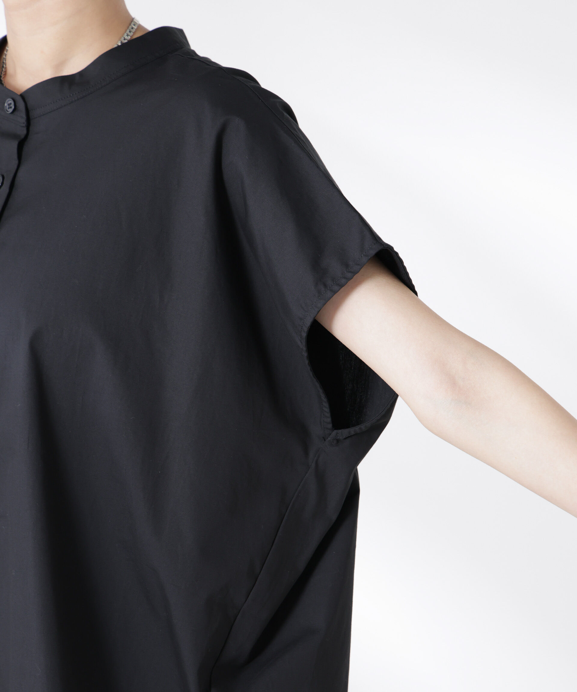 nano･universe「バックギャザーノースリーブブラウス」|シャツ・ブラウス|