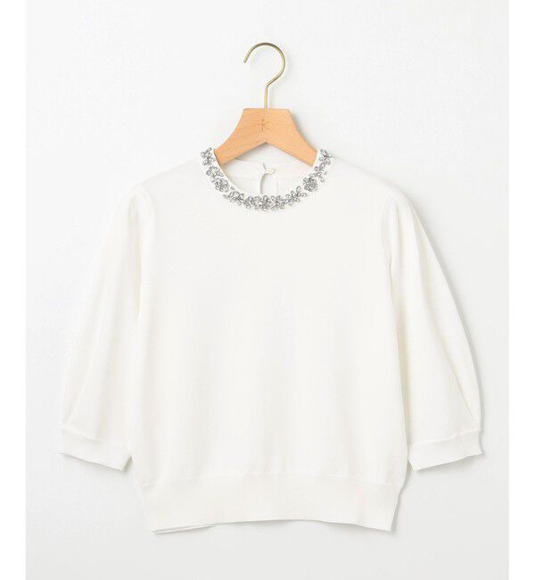 組曲「【WEB限定】ビジューパフスリーブ ニット」|ニット・セーター|