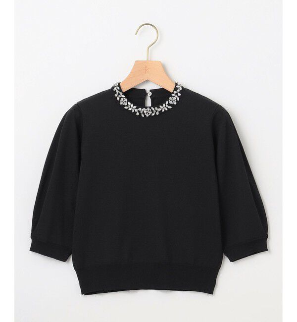 組曲「【WEB限定】ビジューパフスリーブ ニット」|ニット・セーター|