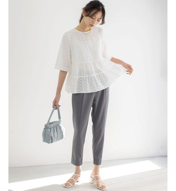 組曲「【新色追加】エンブロイダリーレースフリル ブラウス」|シャツ・ブラウス|