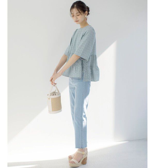 組曲「【新色追加】エンブロイダリーレースフリル ブラウス」|シャツ・ブラウス|