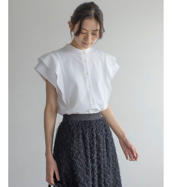 組曲「【前後着用可】ドライタッチダブルフレア ブラウス」|シャツ・ブラウス|
