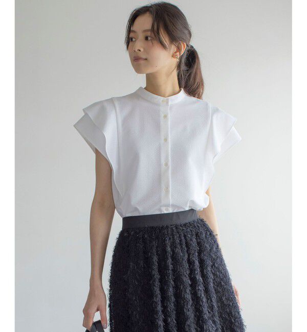 組曲「【前後着用可】ドライタッチダブルフレア ブラウス」|シャツ・ブラウス|