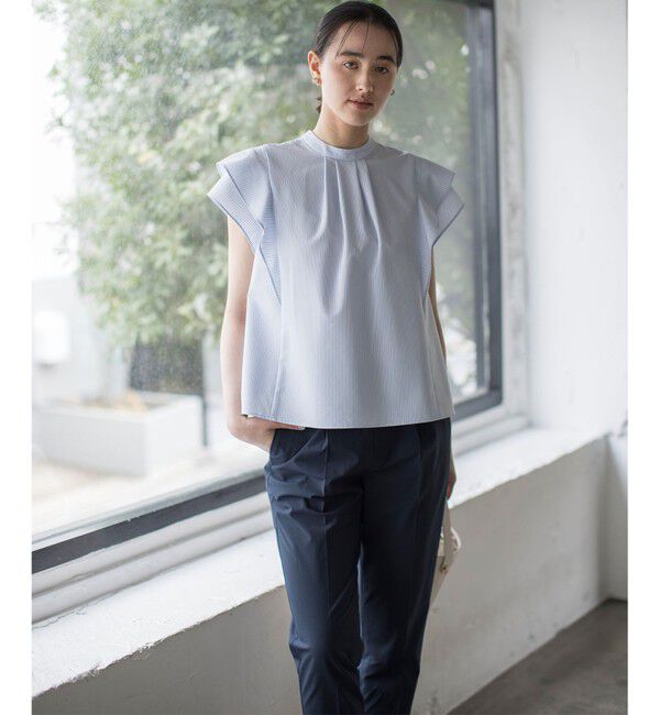 組曲「【前後着用可】ドライタッチダブルフレア ブラウス」|シャツ・ブラウス|