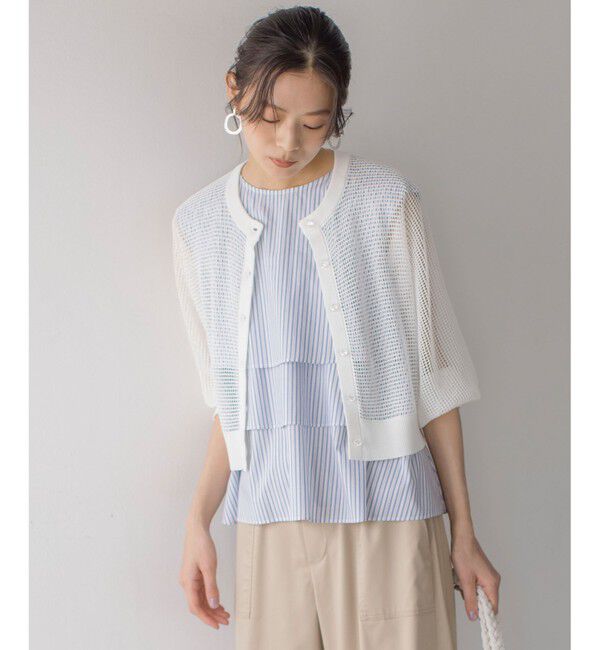 組曲「メッシュニット カーディガン」|カーディガン|