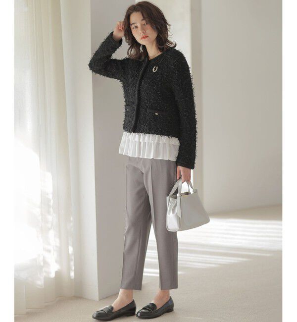 組曲「チュールヤーンファンシーニット ジャケット」|カーディガン|