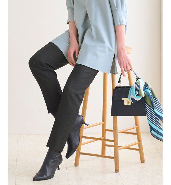 自由区「【セットアップ対応・洗える】ハニカムクロステーパード パンツ」|その他|ブラック系