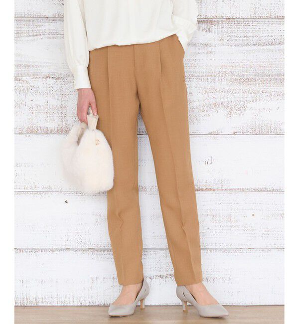 自由区「【セットアップ対応・洗える】ハニカムクロステーパード パンツ」|その他|ブラウン系