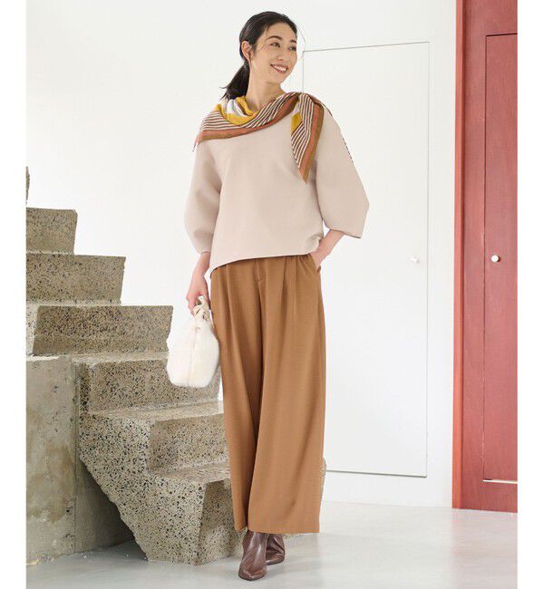 自由区「【セットアップ対応・洗える】ポリエステルホールガーメントバルーンスリーブ ニット」|ニット・セーター|