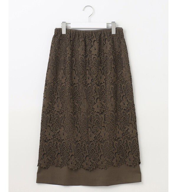 自由区「【洗える】ボタニカルレース スカート」|スカート|