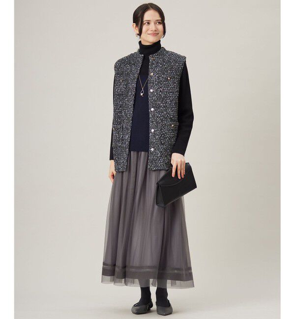 自由区「【洗える】チュールエンブロイダリー スカート」|スカート|