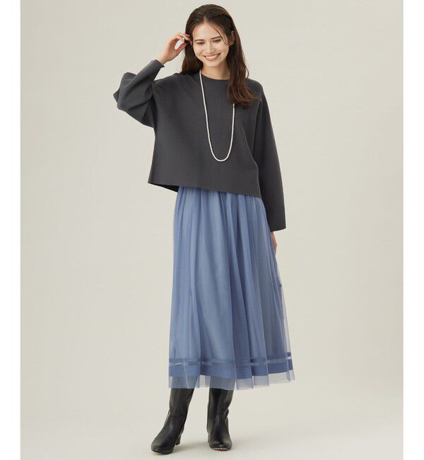 自由区「【洗える】チュールエンブロイダリー スカート」|スカート|