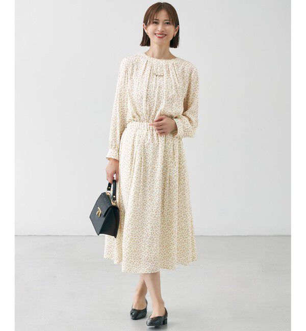 自由区「【カタログ掲載・セットアップ対応・洗える】ジオメトリックフラワードットプリント スカート」|スカート|