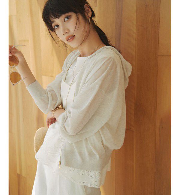 23区「【洗える】リネンエンブロイダリー キャミソール ブラウス」|シャツ・ブラウス|