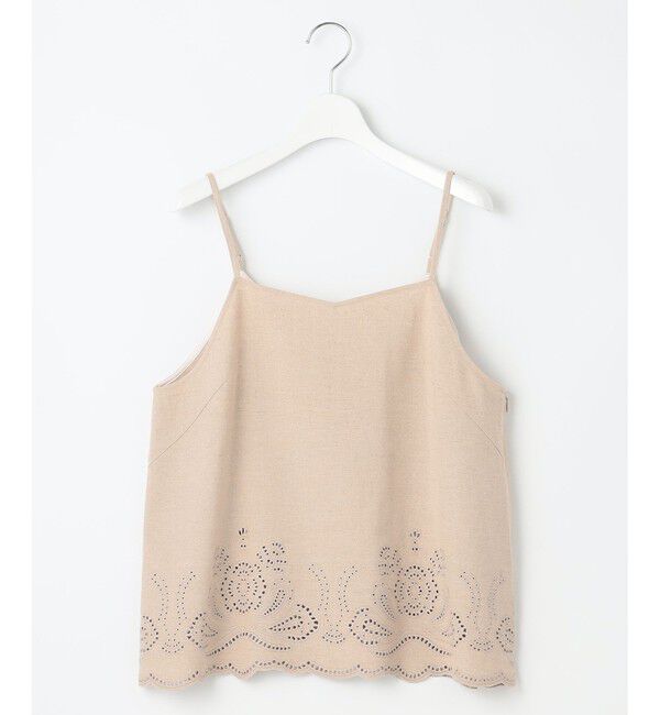 23区「【洗える】リネンエンブロイダリー キャミソール ブラウス」|シャツ・ブラウス|