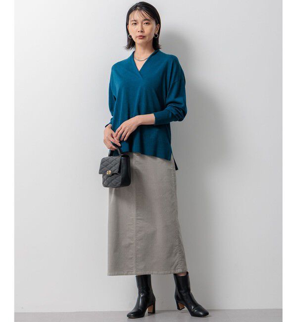 23区「【洗える】23区DENIM ベルベットストレッチ Aライン スカート」|スカート|