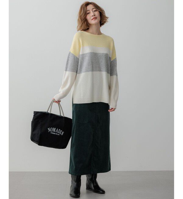 23区「【洗える】23区DENIM ベルベットストレッチ Aライン スカート」|スカート|