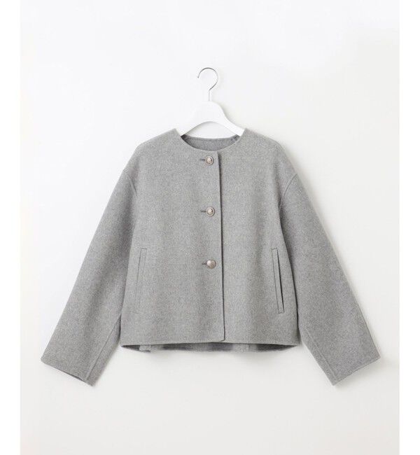 23区「ウールリバー ノーカラーコート」|ノーカラーコート|