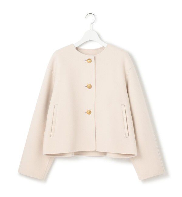 23区「ウールリバー ノーカラーコート」|ノーカラーコート|