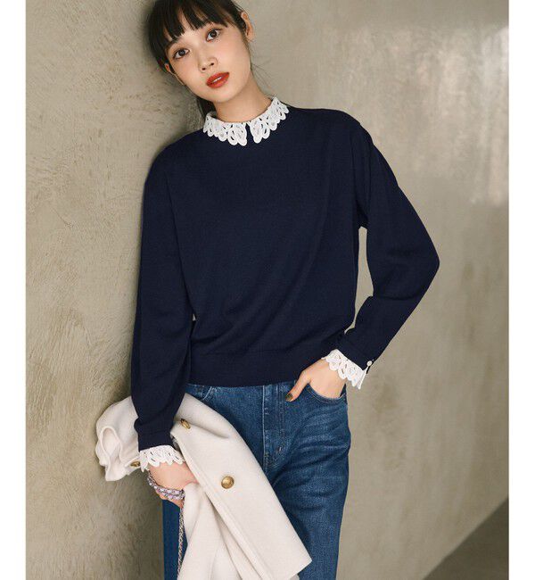 23区「ウールリバー ノーカラーコート」|ノーカラーコート|