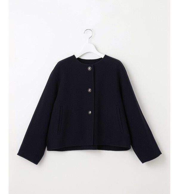 23区「ウールリバー ノーカラーコート」|ノーカラーコート|