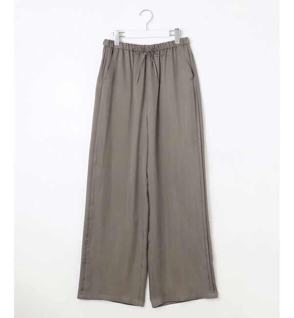 23区「【SLOW/一部店舗限定】キュプラフィブリルクロス サイドライン ワイドパンツ」|その他|