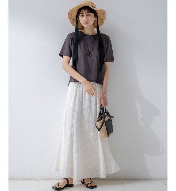 23区「【速乾性/汗じみ防止】半袖 クロップド IT Tシャツ」|Tシャツ・カットソー|