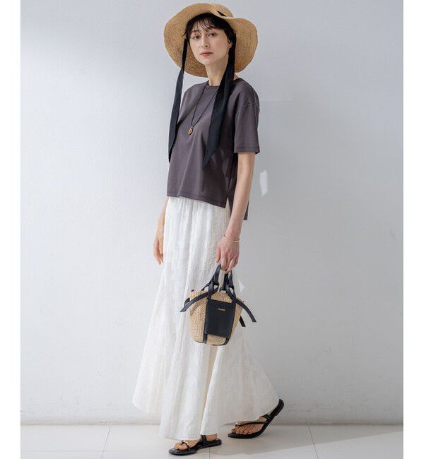 23区「【速乾性/汗じみ防止】半袖 クロップド IT Tシャツ」|Tシャツ・カットソー|