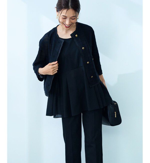 23区「【UVケア/洗える】コンパクトクロス テーパード パンツ」|その他|