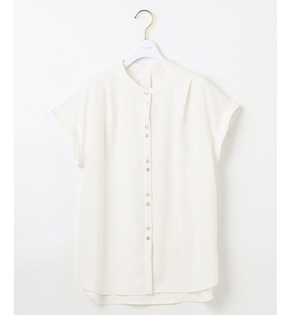 any SiS「【洗える】ダブルボタンフレンチスリーブ ブラウス」|シャツ・ブラウス|