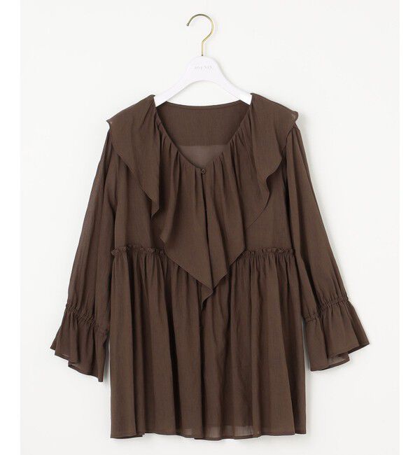 any SiS「【洗える】シアーヴィンテージライクラッフル ブラウス」|シャツ・ブラウス|