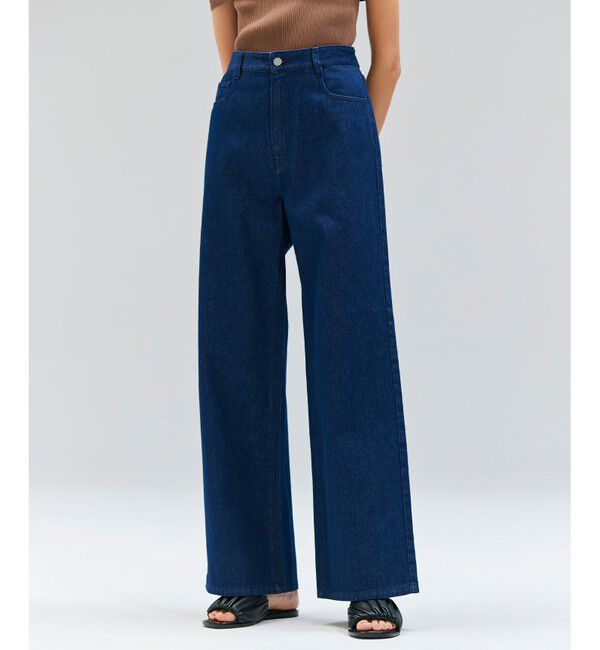 BEIGE,「【洗える】NAVIGLIO / フルレングスデニムバギーパンツ」|その他|Indigo