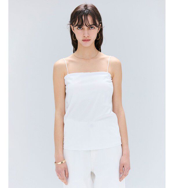 BEIGE,「【洗える】MERCANTI / インナーカップ付きベアトップ」|Tシャツ・カットソー|White
