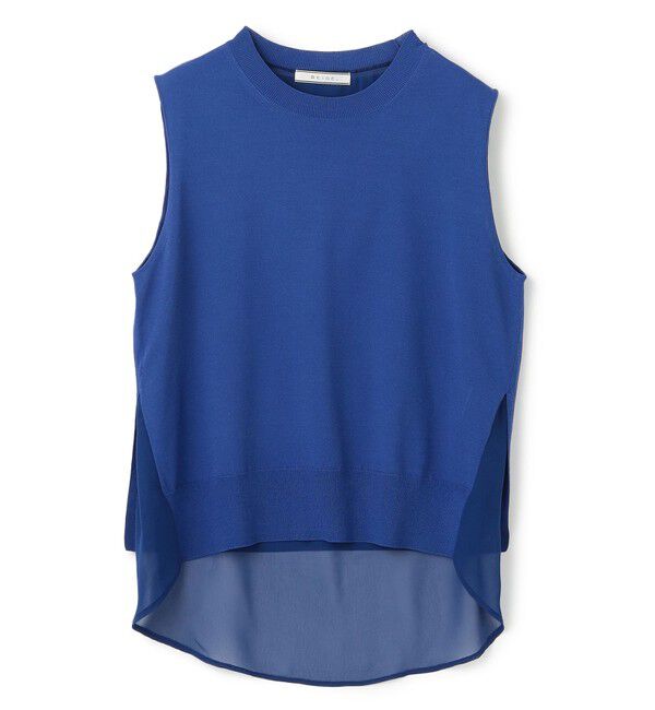 BEIGE,「【洗える】VALOIS / バックシフォンレーヤードニット」|ニット・セーター|